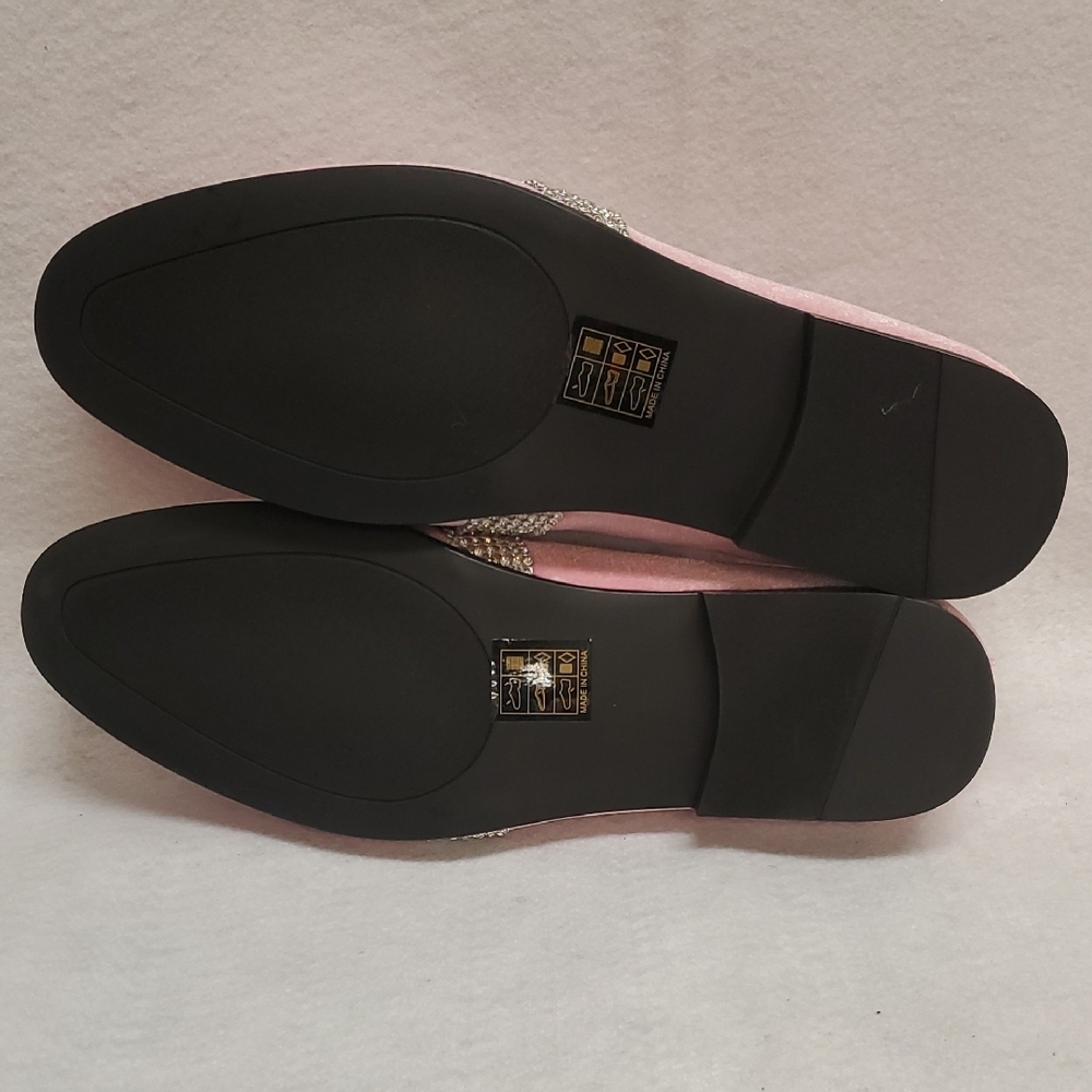 Mens Amali 10 Pink Velvet Loafers with Silver Accents - Picture 8 of 10